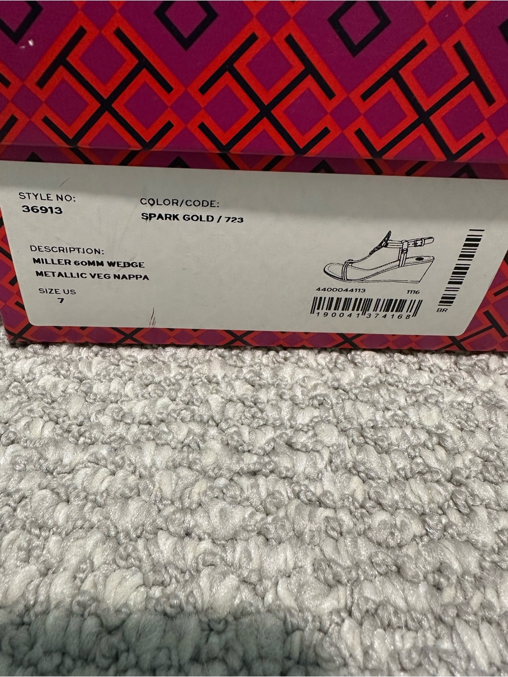 Tory Burch Gold Logo T-Strap Sandals - Picture 2 of 8